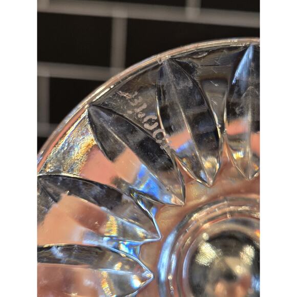 Vintage Set of 2 6" BLOCK Candleholder Candlestick Holders Cut Lead Crystal EUC - Picture 7 of 12